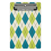 Blauwe en groene stijl mini klembord (Voorkant)