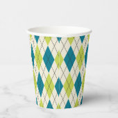 Blauwe en groene stijl papieren bekers (Rechts)