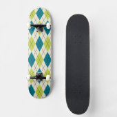 Blauwe en groene stijl persoonlijk skateboard (Voorkant)