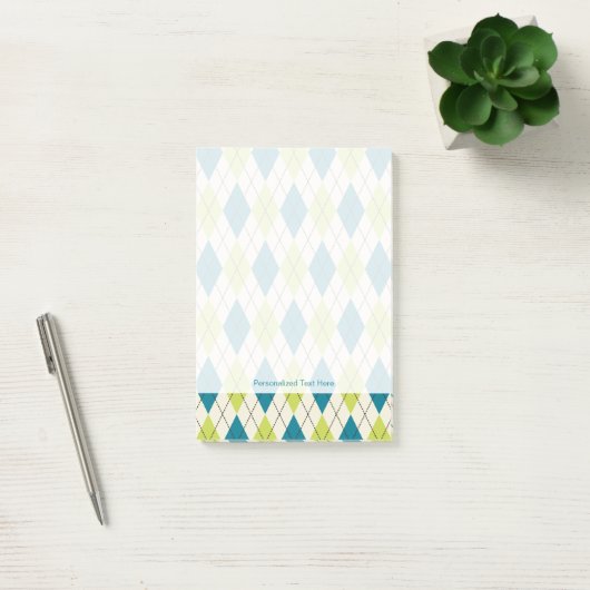 Blauwe en groene stijl post-it® notes (Kantoor)