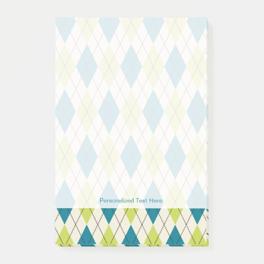 Blauwe en groene stijl post-it® notes (Voorkant)