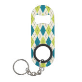Blauwe en groene stijl sleutelhanger flessenopener (Voorkant)