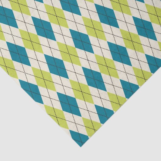 Blauwe en groene stijl tissuepapier (Detail)