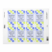 Blauwe en groene Stippen Etiket (Full Sheet)