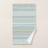 Blauwe en groene strepen bad handdoek (Handdoek)