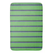 Blauwe en groene strepen badmat (Voorkant Verticaal)