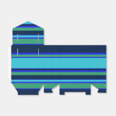 Blauwe en groene strepen bedankdoosjes (Uitgevouwen)