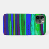 Blauwe en groene strepen Case-Mate iPhone case (Achterkant (horizontaal))