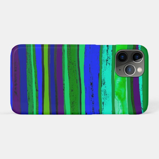 Blauwe en groene strepen Case-Mate iPhone case (Achterkant (horizontaal))