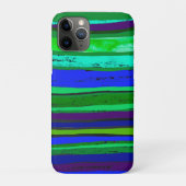 Blauwe en groene strepen Case-Mate iPhone case (Achterkant)