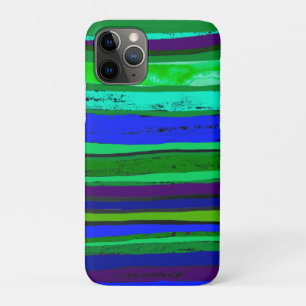 Blauwe en groene strepen Case-Mate iPhone case