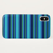 Blauwe en groene strepen Case-Mate iPhone case (Achterkant (horizontaal))