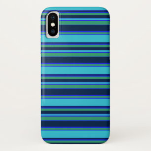 Blauwe en groene strepen Case-Mate iPhone case