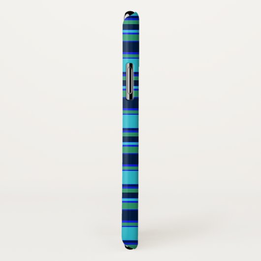 Blauwe en groene strepen Case-Mate iPhone case (Achterkant / rechts)