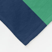 Blauwe en groene strepen fleece deken (Hoek)