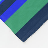 Blauwe en groene strepen fleece deken (Hoek)