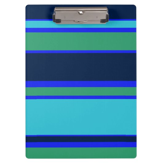 Blauwe en groene strepen klembord (Voorkant)