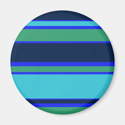 Blauwe en groene strepen magneet (Voorkant)