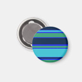 Blauwe en groene strepen magneet (Voorkant / Achterkant)