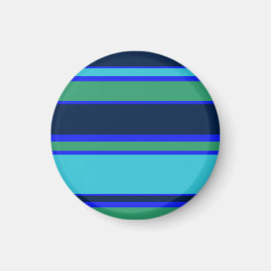 Blauwe en groene strepen magneet