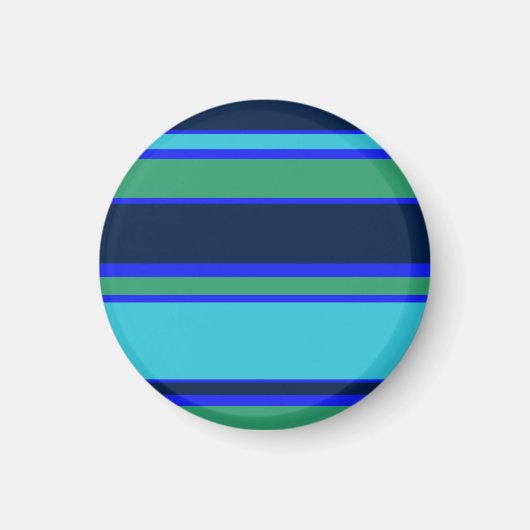Blauwe en groene strepen magneet (Voorkant)