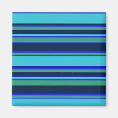 Blauwe en groene strepen magneet (Voorkant)