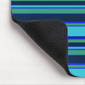 Blauwe en groene strepen muismat (Hoek)