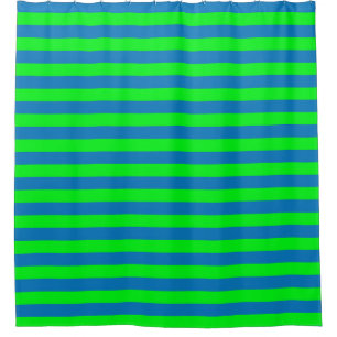 Blauwe en groene strepen ontwerp douchegordijn
