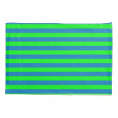 Blauwe en groene strepen ontwerp kussensloop (Achterkant)