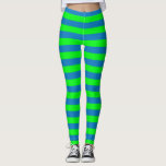 Blauwe en groene strepen ontwerp leggings<br><div class="desc">Blauw en Groen horizontale strepen lijnen naadloos herhalen Patroon Ontwerp Achtergrond Afdrukken</div>