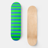 Blauwe en groene strepen ontwerp persoonlijk skateboard (Voorkant)