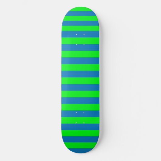 Blauwe en groene strepen ontwerp persoonlijk skateboard (Voorkant)