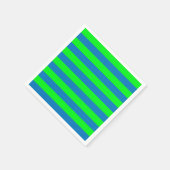 Blauwe en groene strepen ontwerp servet (Hoek)