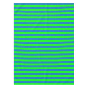 Blauwe en groene strepen ontwerp tafelkleed