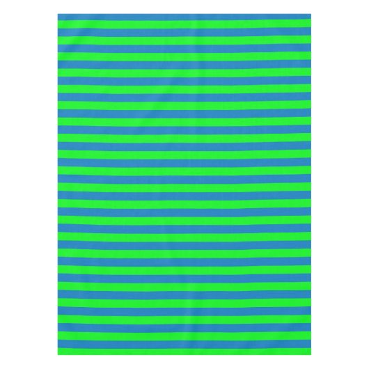 Blauwe en groene strepen ontwerp tafelkleed (Voorkant)