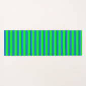 Blauwe en groene strepen ontwerp yogamat (Achterkant (horizontaal))