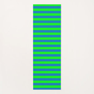 Blauwe en groene strepen ontwerp yogamat