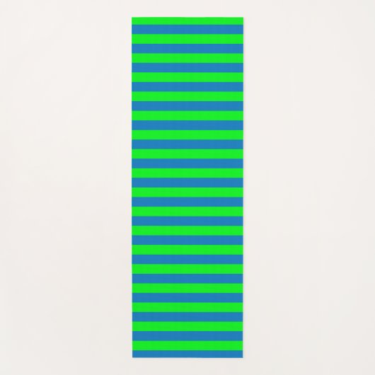 Blauwe en groene strepen ontwerp yogamat (Voorkant)