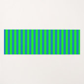 Blauwe en groene strepen ontwerp yogamat (Voorkant (horizontaal))