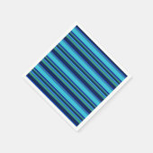 Blauwe en groene strepen servet (Hoek)