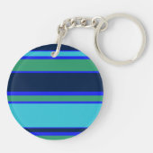Blauwe en groene strepen sleutelhanger (Achterkant)