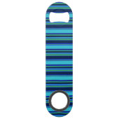 Blauwe en groene strepen speed flessenopener (Voorkant)
