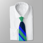 Blauwe en groene strepen stropdas (Gebonden)