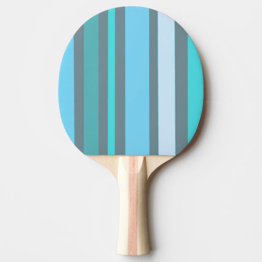 Blauwe en groene strepen tafeltennisbatje (Voorkant)