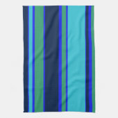 Blauwe en groene strepen theedoek (Verticaal)