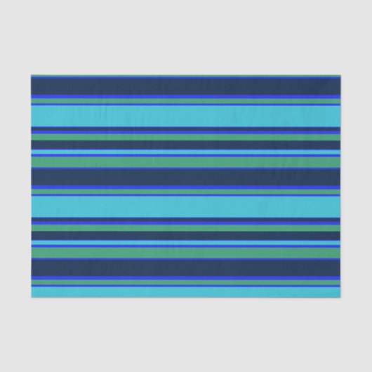 Blauwe en groene strepen tissuepapier (Voorkant)