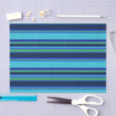Blauwe en groene strepen tissuepapier (Craft)