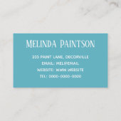 Blauwe en groene strepen Visitekaartje (Achterkant)