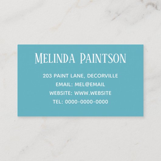 Blauwe en groene strepen Visitekaartje (Achterkant)