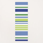 Blauwe en groene stripe Yoga Mat (Voorkant)